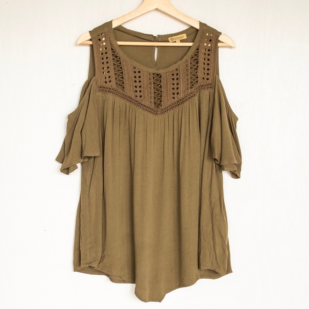 Butterfly Sleeve 🦋 Cold Shoulder Blouse